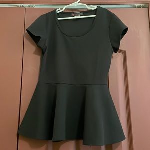 Cute black peplum blouse for girls